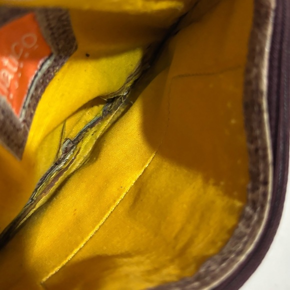 Latico Yellow and Brown clutch wallet bag - Picture 6 of 7